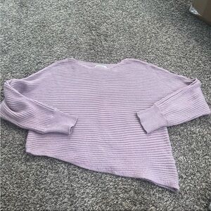 Anthropologie ribbed asymmetrical sweater medium